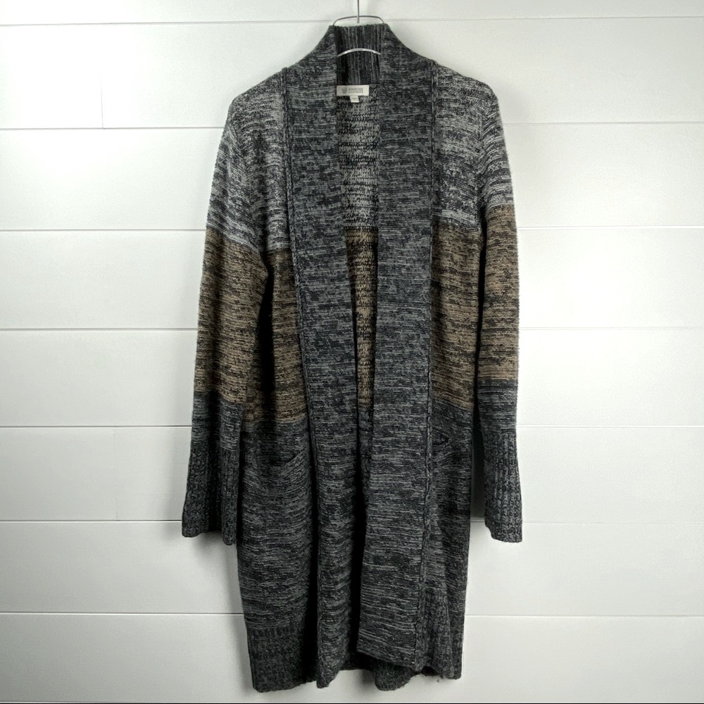 Kinross Cashmere large long open cardigan wool